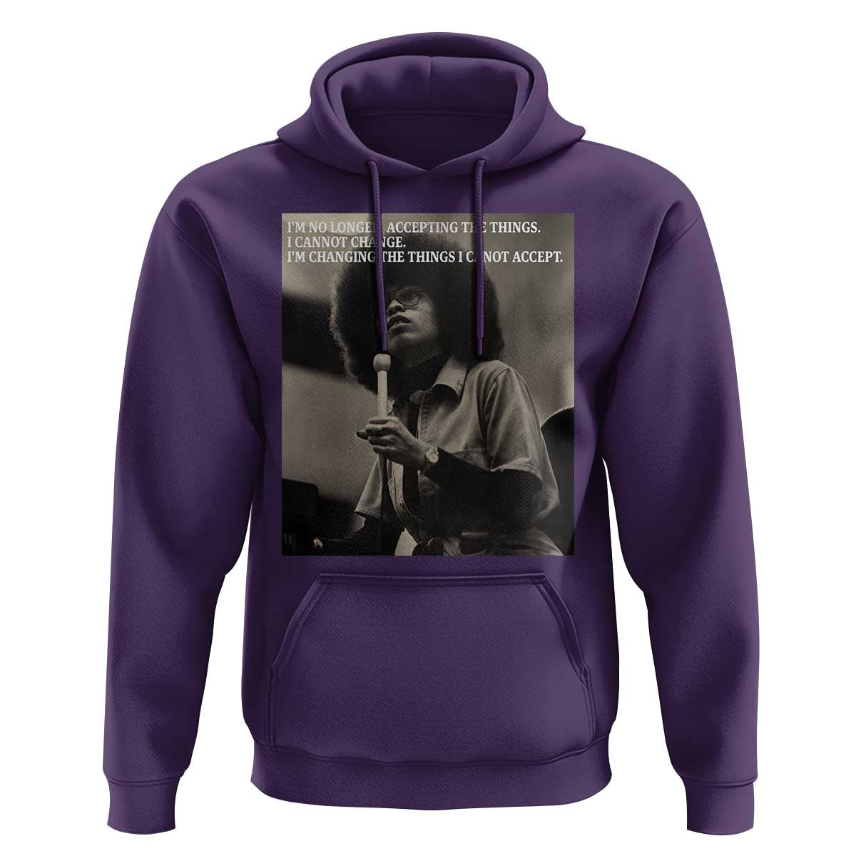 Angela Davis Inspirational Quote Hoodie Black History Month - Wonder Print Shop