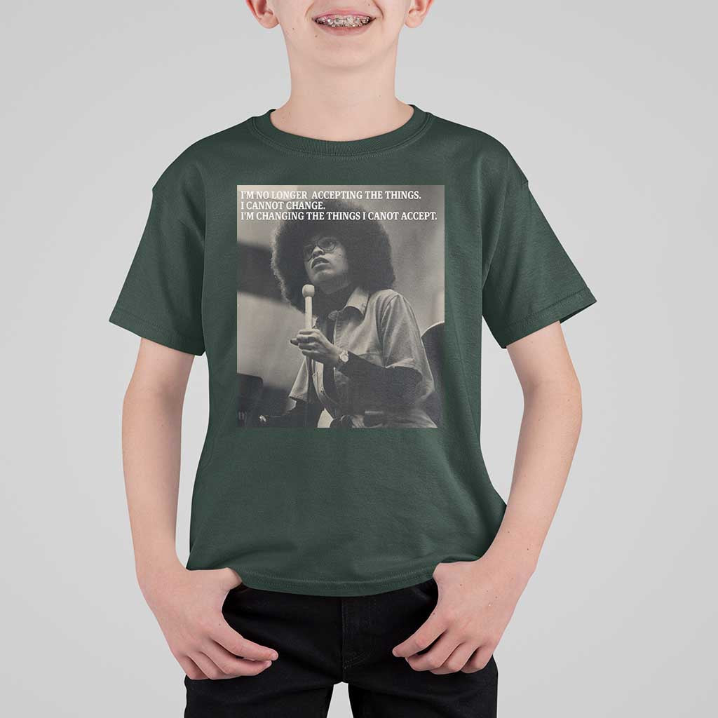 Angela Davis Inspirational Quote T Shirt For Kid Black History Month - Wonder Print Shop
