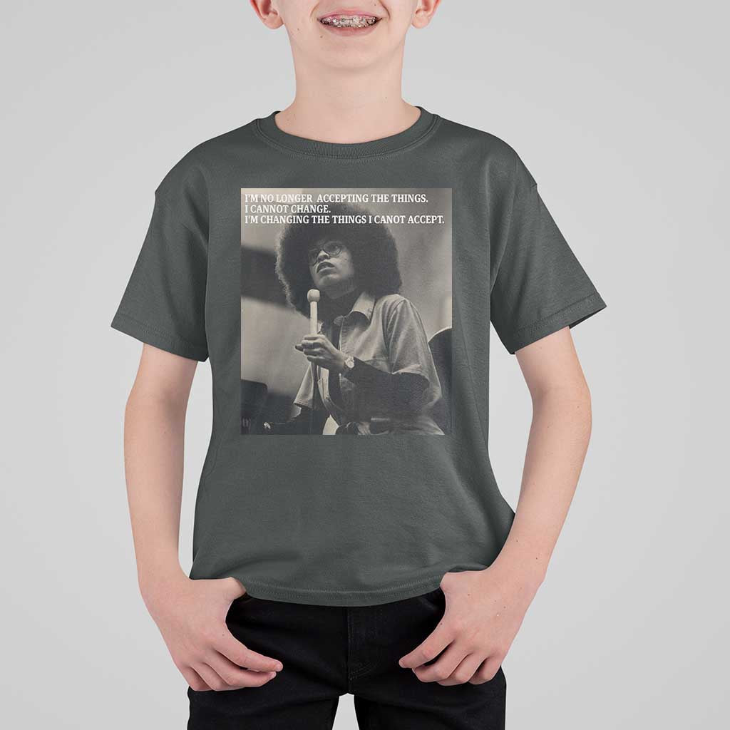 Angela Davis Inspirational Quote T Shirt For Kid Black History Month - Wonder Print Shop