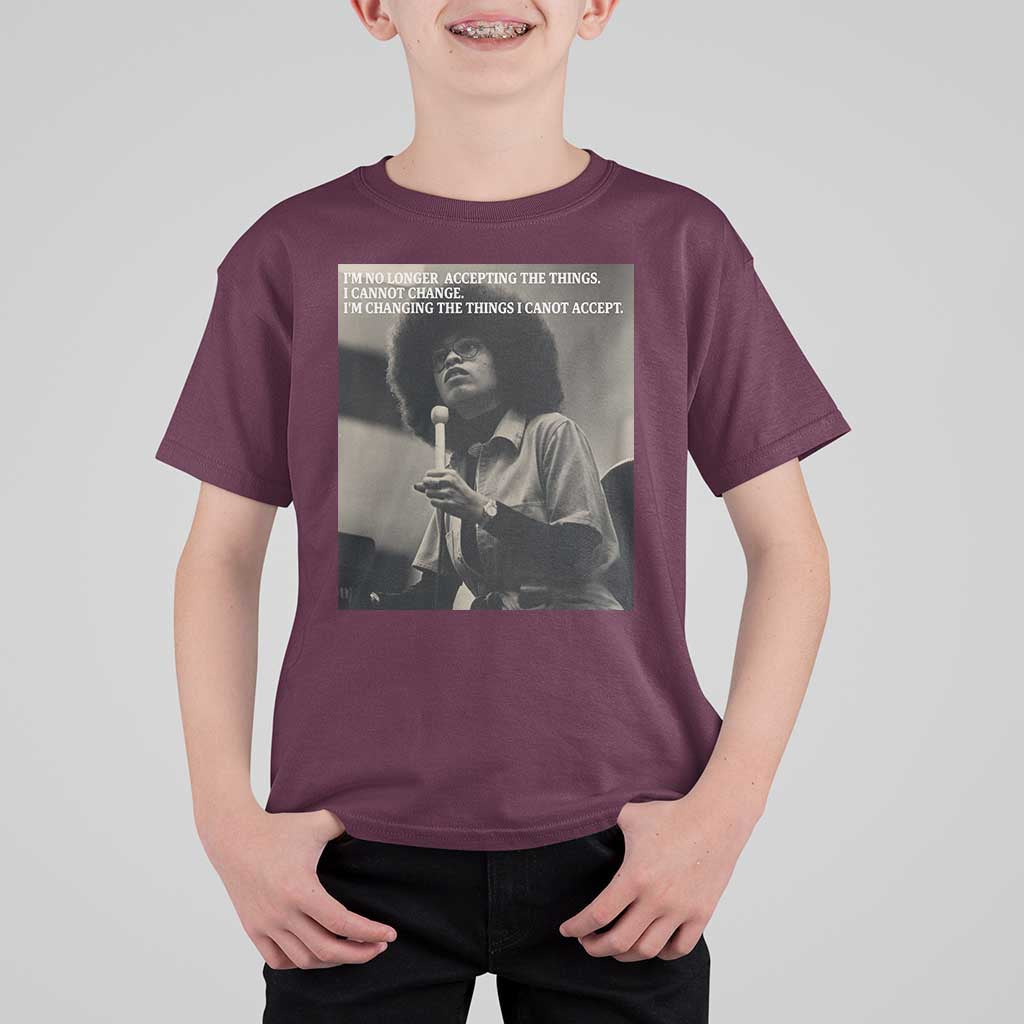 Angela Davis Inspirational Quote T Shirt For Kid Black History Month - Wonder Print Shop