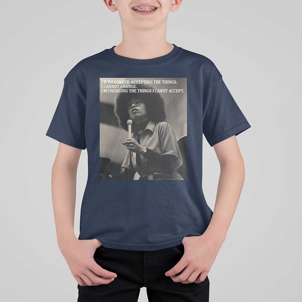 Angela Davis Inspirational Quote T Shirt For Kid Black History Month - Wonder Print Shop
