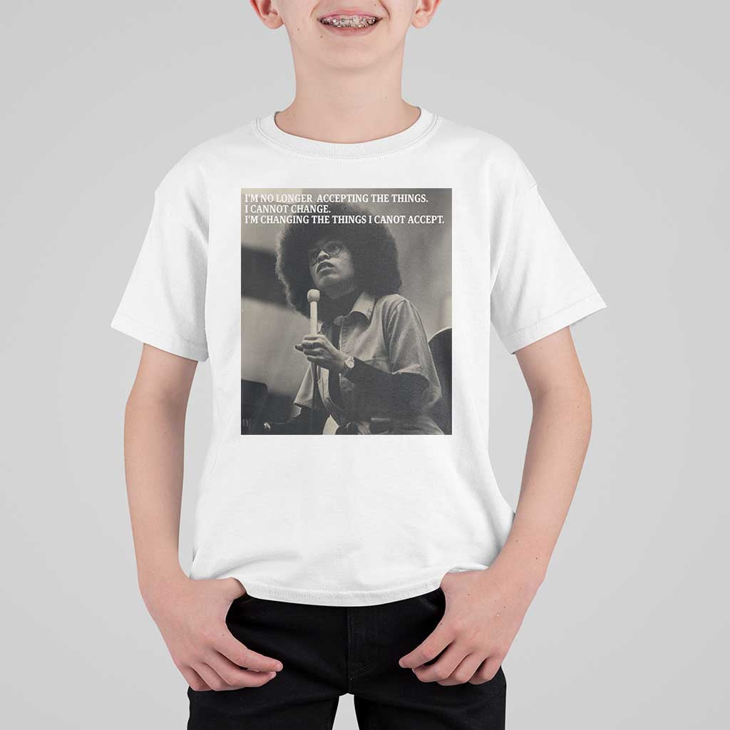 Angela Davis Inspirational Quote T Shirt For Kid Black History Month - Wonder Print Shop