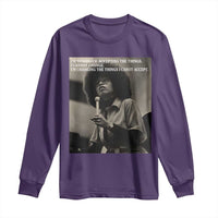 Angela Davis Inspirational Quote Long Sleeve Shirt Black History Month - Wonder Print Shop