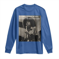Angela Davis Inspirational Quote Long Sleeve Shirt Black History Month - Wonder Print Shop