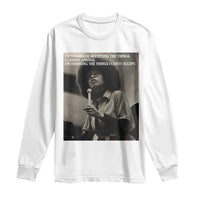 Angela Davis Inspirational Quote Long Sleeve Shirt Black History Month - Wonder Print Shop