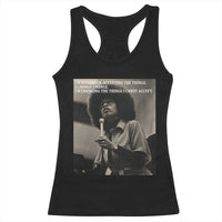 Angela Davis Inspirational Quote Racerback Tank Top Black History Month - Wonder Print Shop