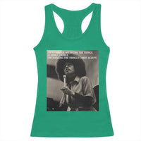 Angela Davis Inspirational Quote Racerback Tank Top Black History Month - Wonder Print Shop
