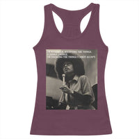 Angela Davis Inspirational Quote Racerback Tank Top Black History Month - Wonder Print Shop