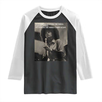 Angela Davis Inspirational Quote Raglan Shirt Black History Month - Wonder Print Shop