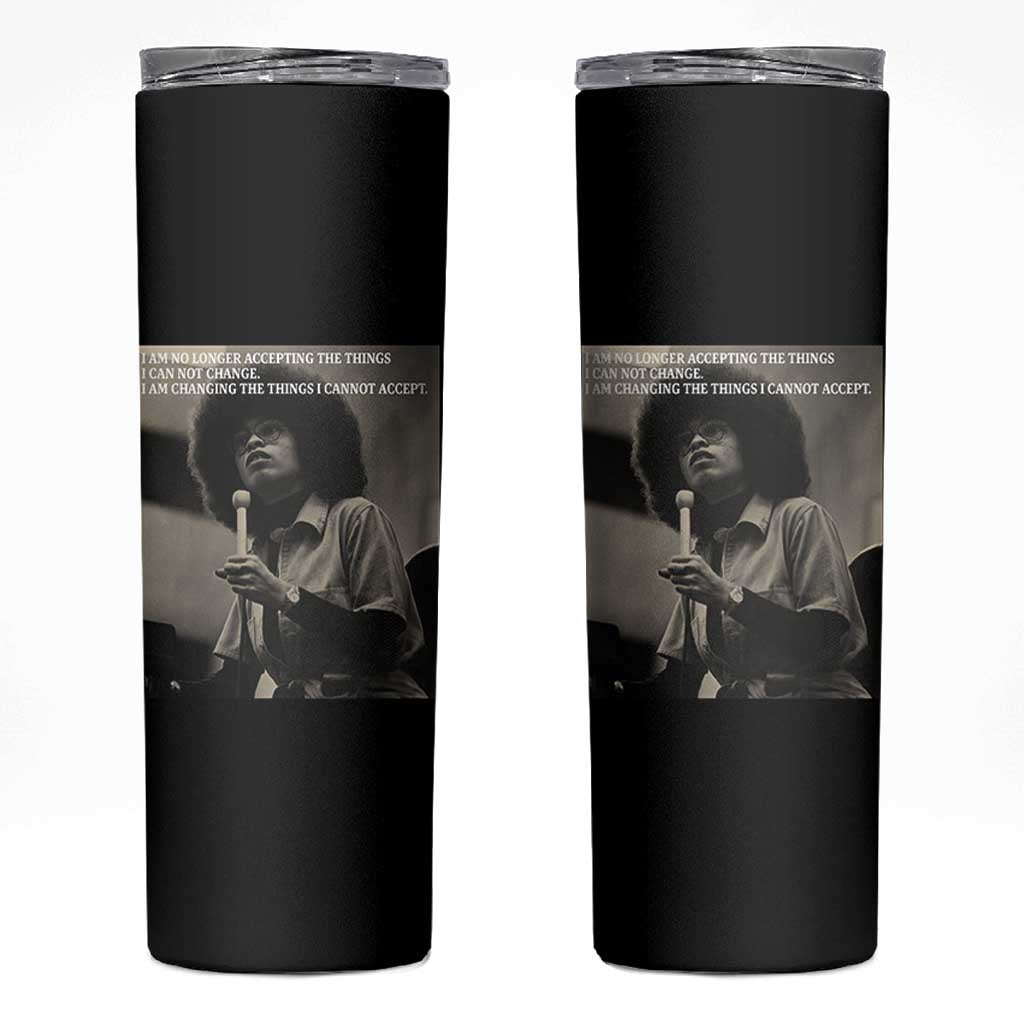 Angela Davis Inspirational Quote Skinny Tumbler Black History Month - Wonder Print Shop