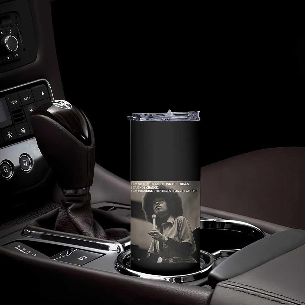 Angela Davis Inspirational Quote Skinny Tumbler Black History Month - Wonder Print Shop