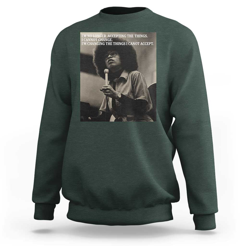 Angela Davis Inspirational Quote Sweatshirt Black History Month - Wonder Print Shop