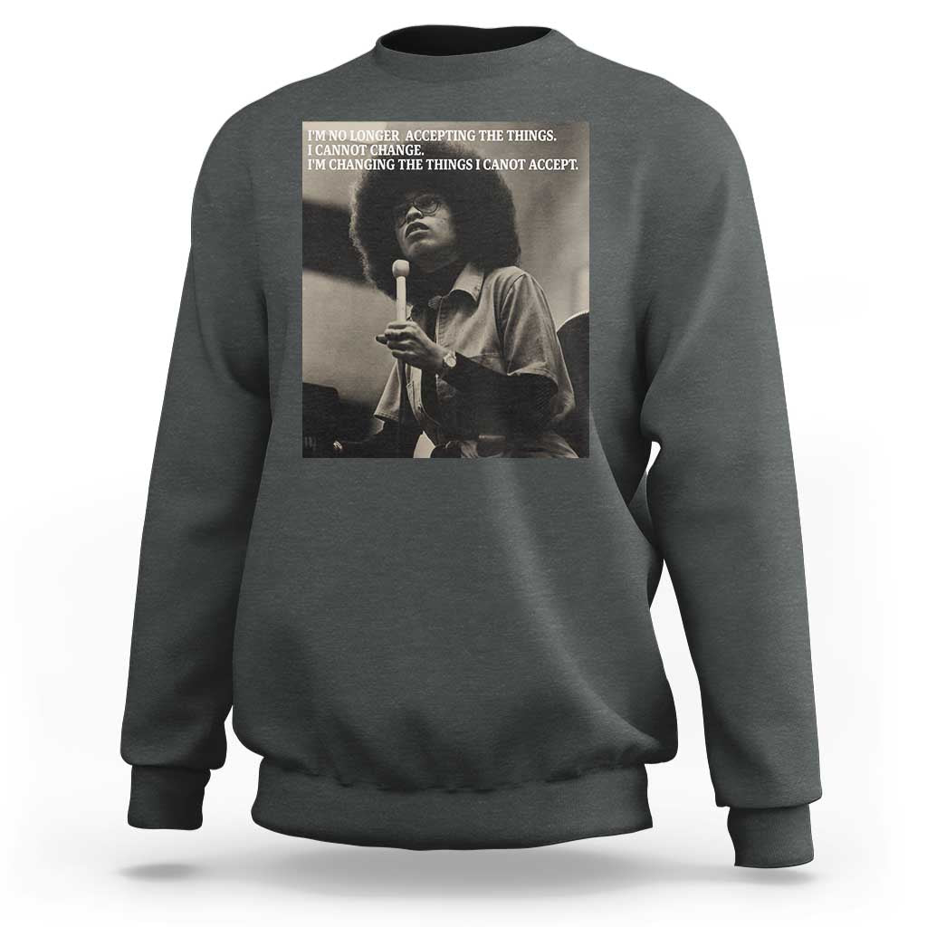 Angela Davis Inspirational Quote Sweatshirt Black History Month - Wonder Print Shop