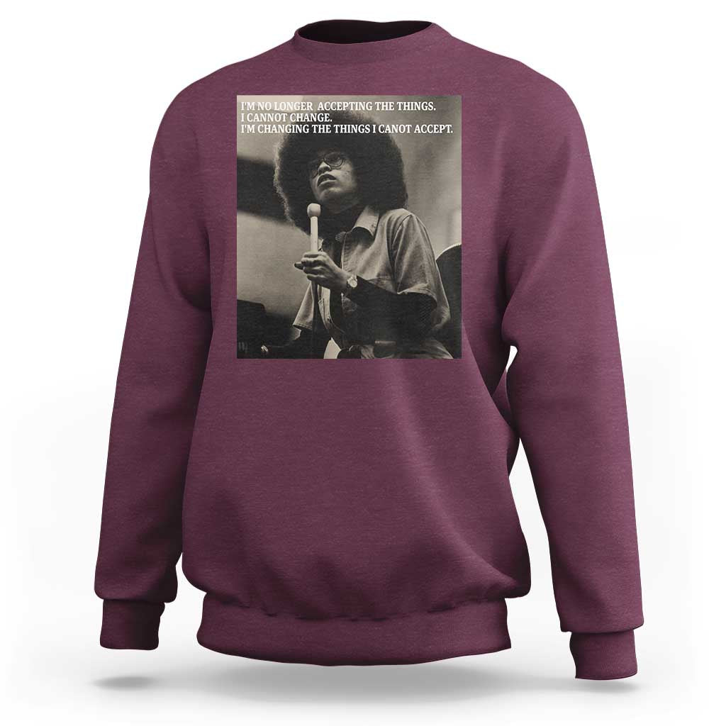 Angela Davis Inspirational Quote Sweatshirt Black History Month - Wonder Print Shop