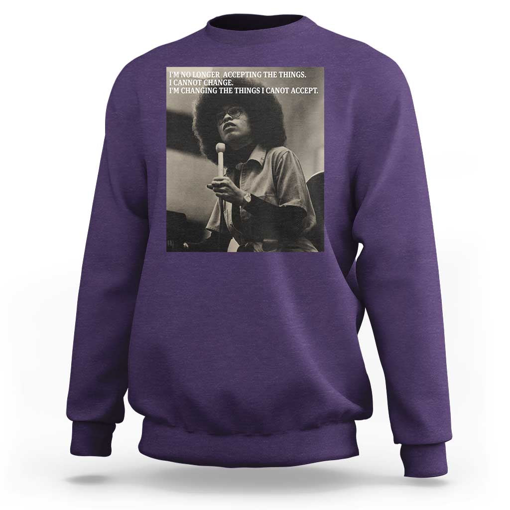 Angela Davis Inspirational Quote Sweatshirt Black History Month - Wonder Print Shop