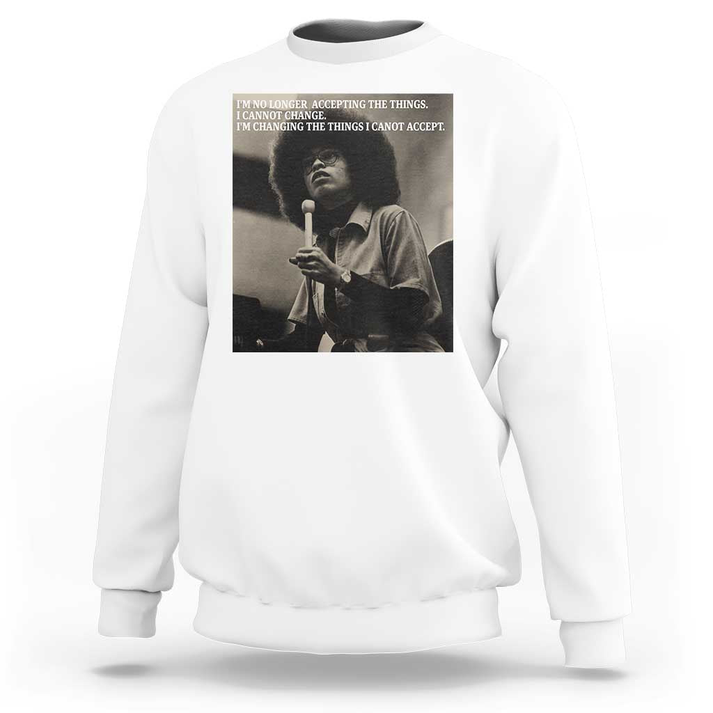 Angela Davis Inspirational Quote Sweatshirt Black History Month - Wonder Print Shop