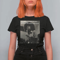 Angela Davis Inspirational Quote T Shirt For Women Black History Month - Wonder Print Shop