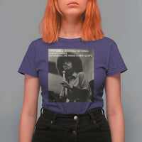 Angela Davis Inspirational Quote T Shirt For Women Black History Month - Wonder Print Shop
