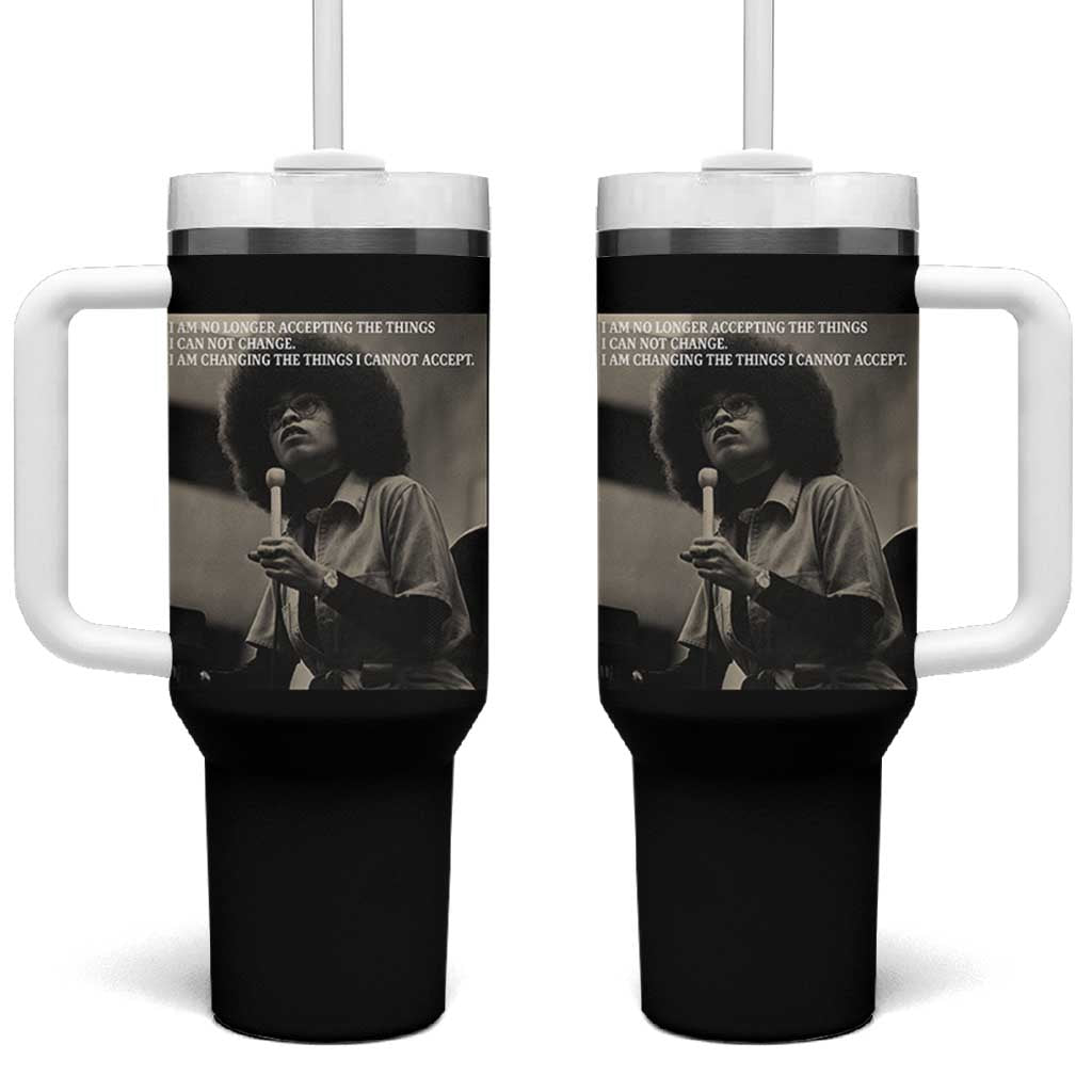Angela Davis Inspirational Quote Tumbler With Handle Black History Month - Wonder Print Shop
