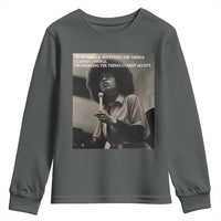 Angela Davis Inspirational Quote Youth Sweatshirt Black History Month - Wonder Print Shop