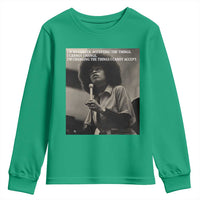 Angela Davis Inspirational Quote Youth Sweatshirt Black History Month - Wonder Print Shop