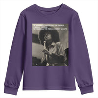 Angela Davis Inspirational Quote Youth Sweatshirt Black History Month - Wonder Print Shop
