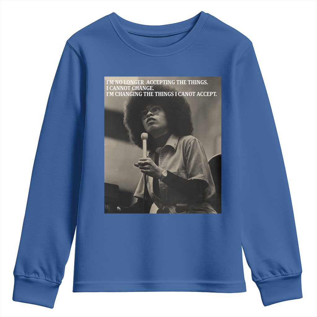 Angela Davis Inspirational Quote Youth Sweatshirt Black History Month - Wonder Print Shop
