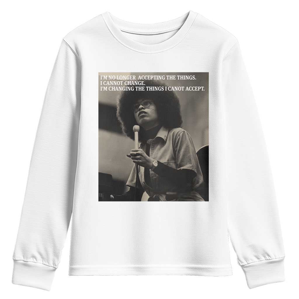 Angela Davis Inspirational Quote Youth Sweatshirt Black History Month - Wonder Print Shop