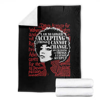 Angela Davis Inspirational Quote Throw Blanket Black History Month - Wonder Print Shop