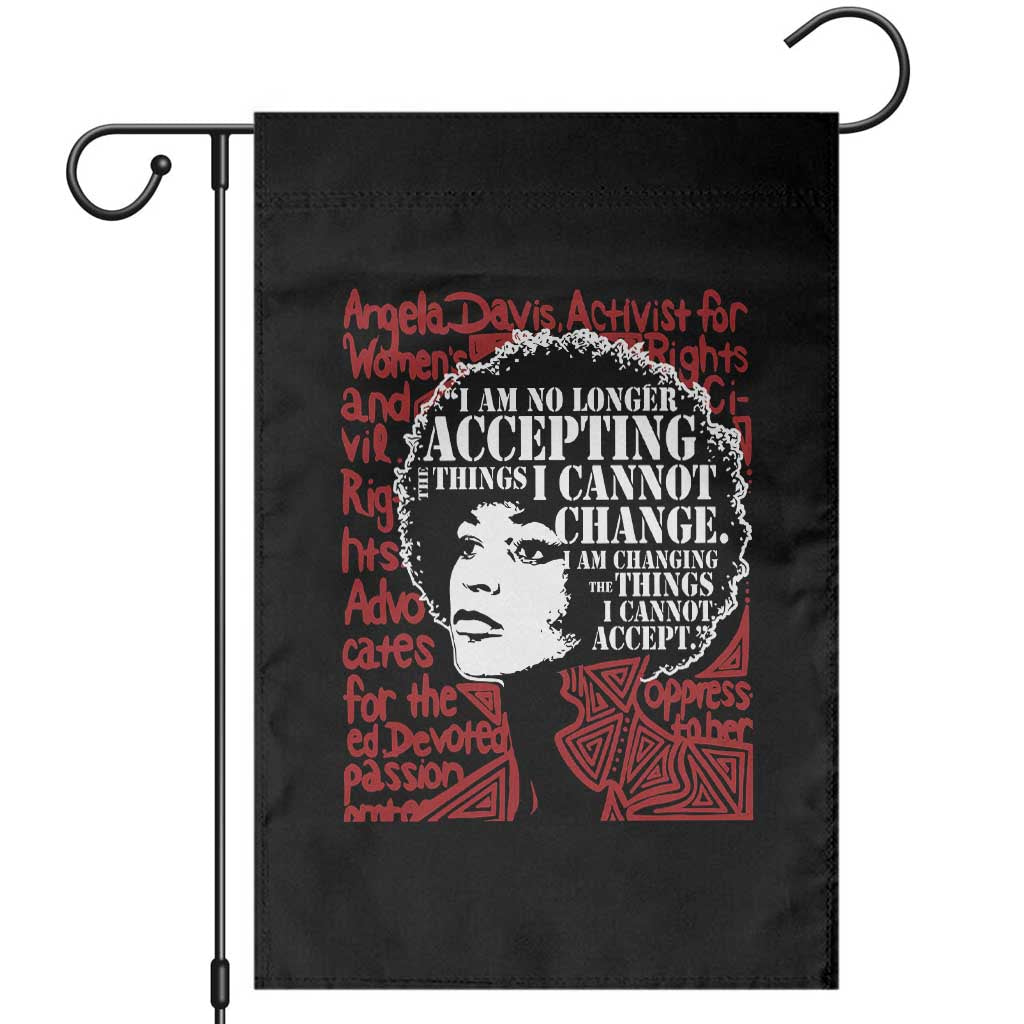 Angela Davis Inspirational Quote Garden Flag Black History Month - Wonder Print Shop