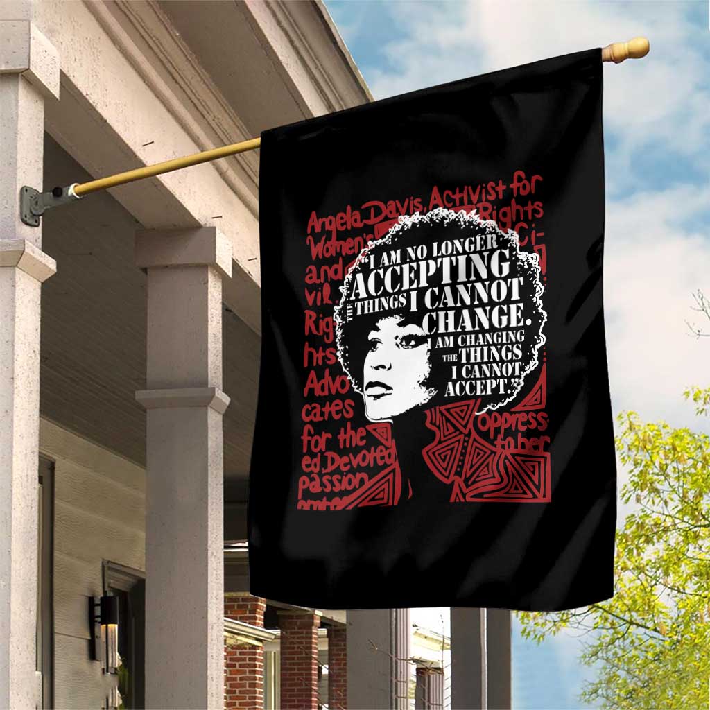 Angela Davis Inspirational Quote Garden Flag Black History Month - Wonder Print Shop