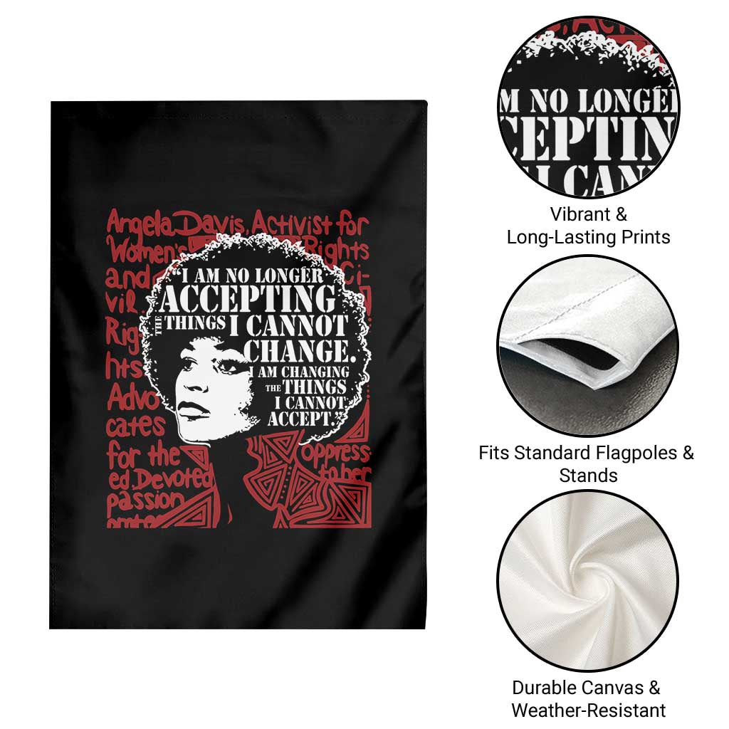 Angela Davis Inspirational Quote Garden Flag Black History Month - Wonder Print Shop