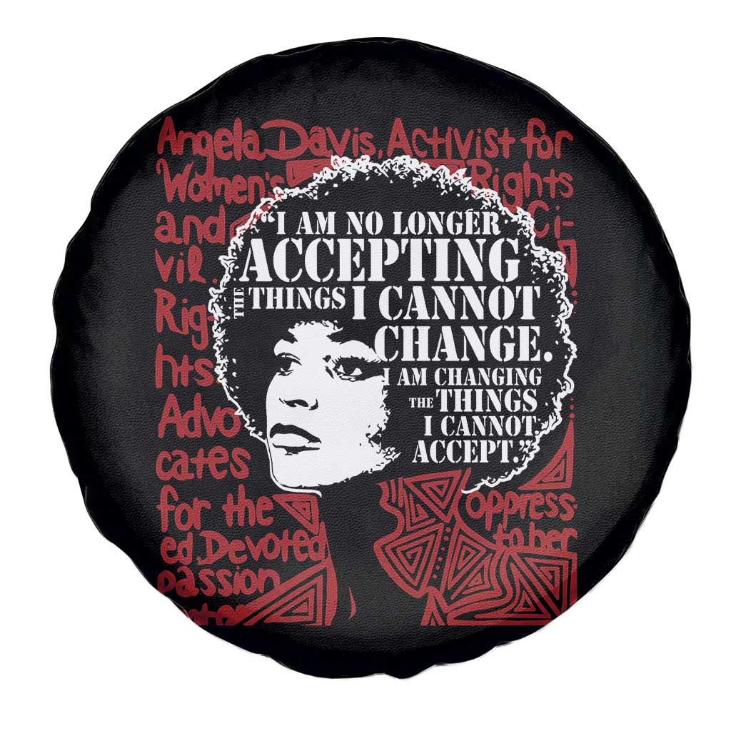 Angela Davis Inspirational Quote Spare Tire Cover Black History Month - Wonder Print Shop