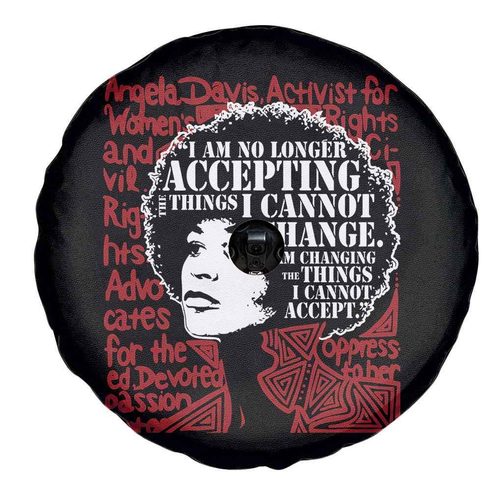 Angela Davis Inspirational Quote Spare Tire Cover Black History Month - Wonder Print Shop