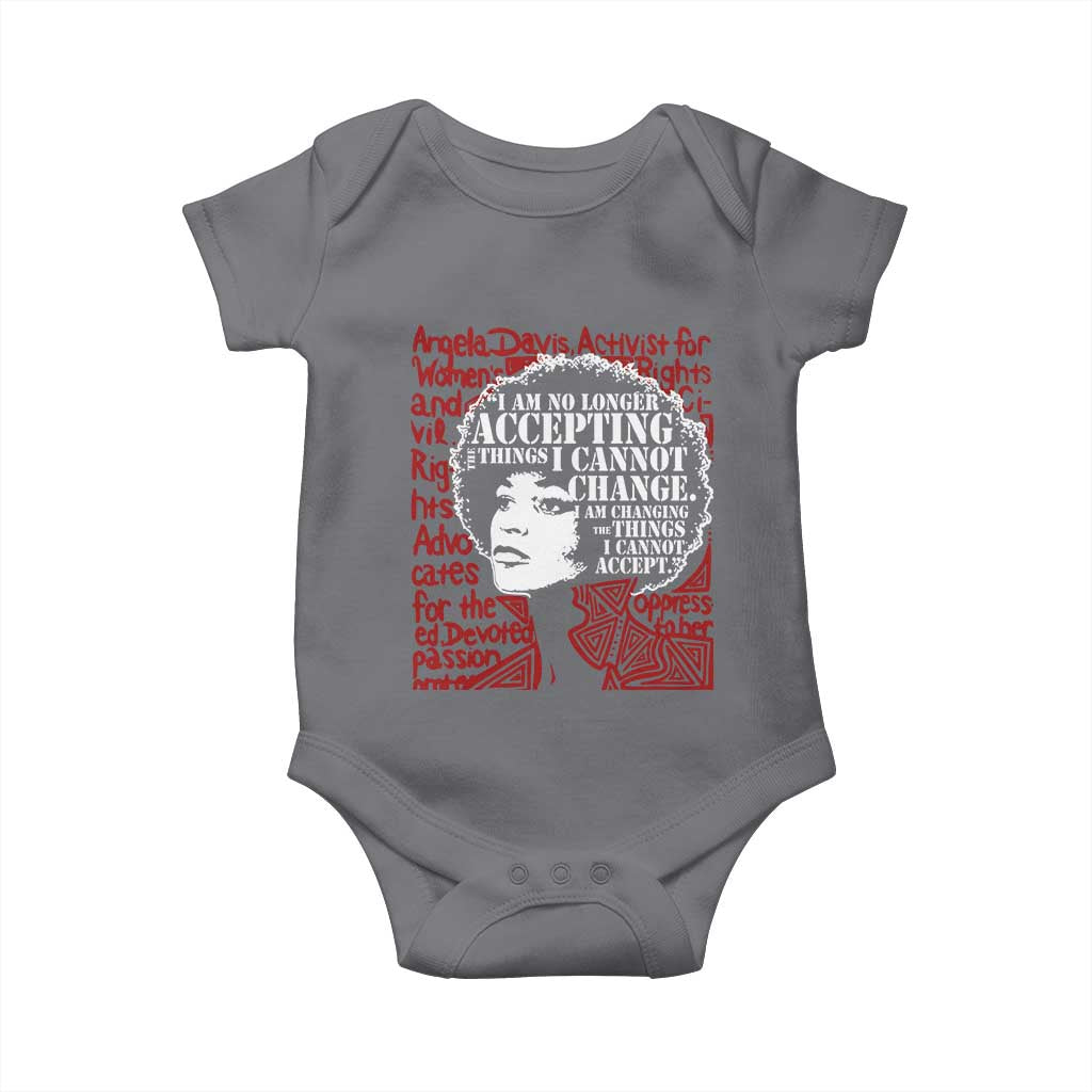 Angela Davis Inspirational Quote Baby Onesie Black History Month - Wonder Print Shop