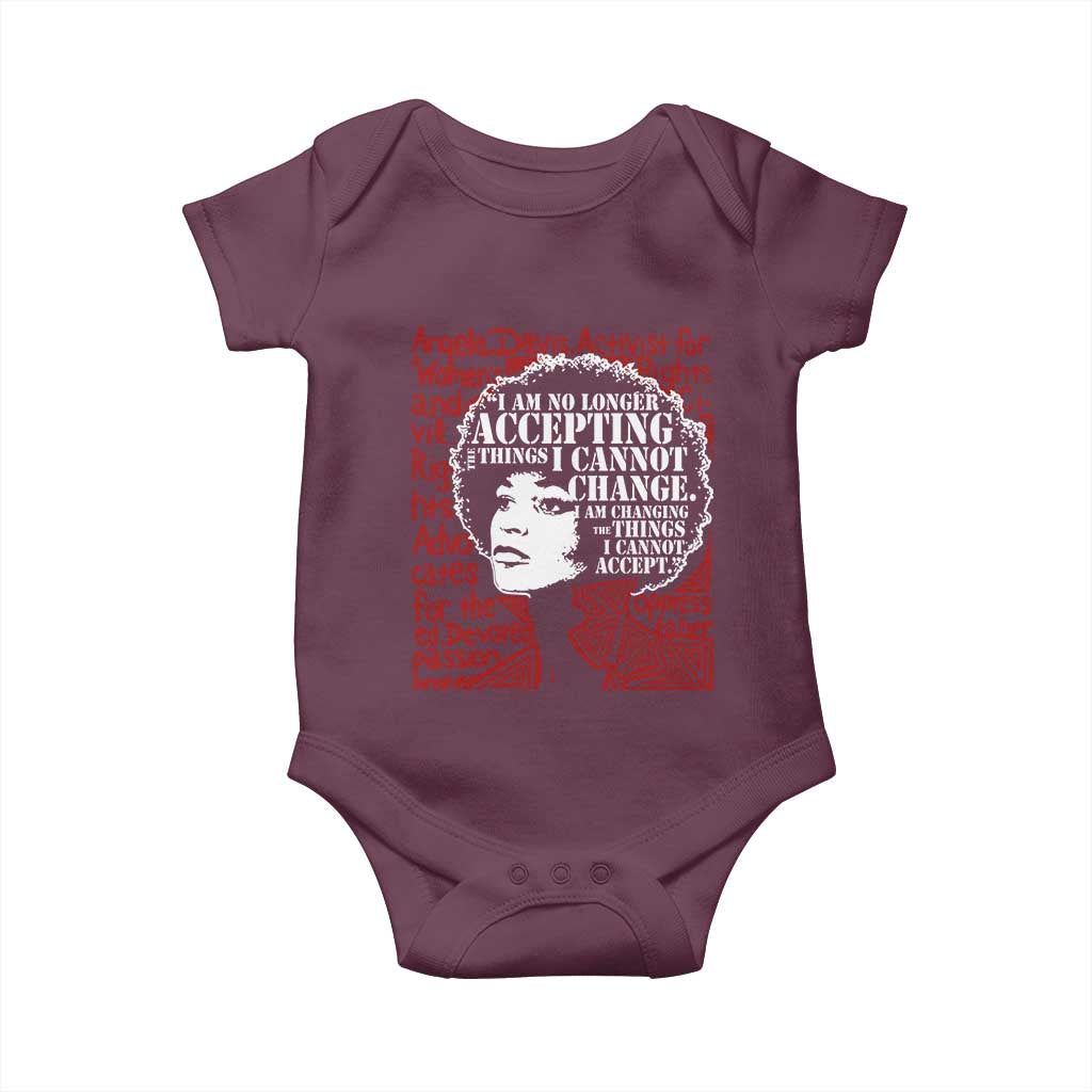 Angela Davis Inspirational Quote Baby Onesie Black History Month - Wonder Print Shop