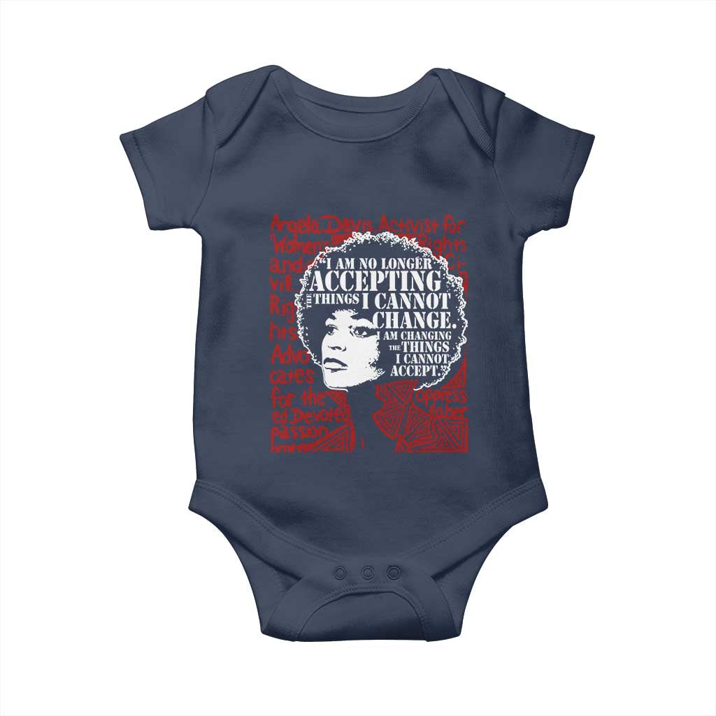 Angela Davis Inspirational Quote Baby Onesie Black History Month - Wonder Print Shop