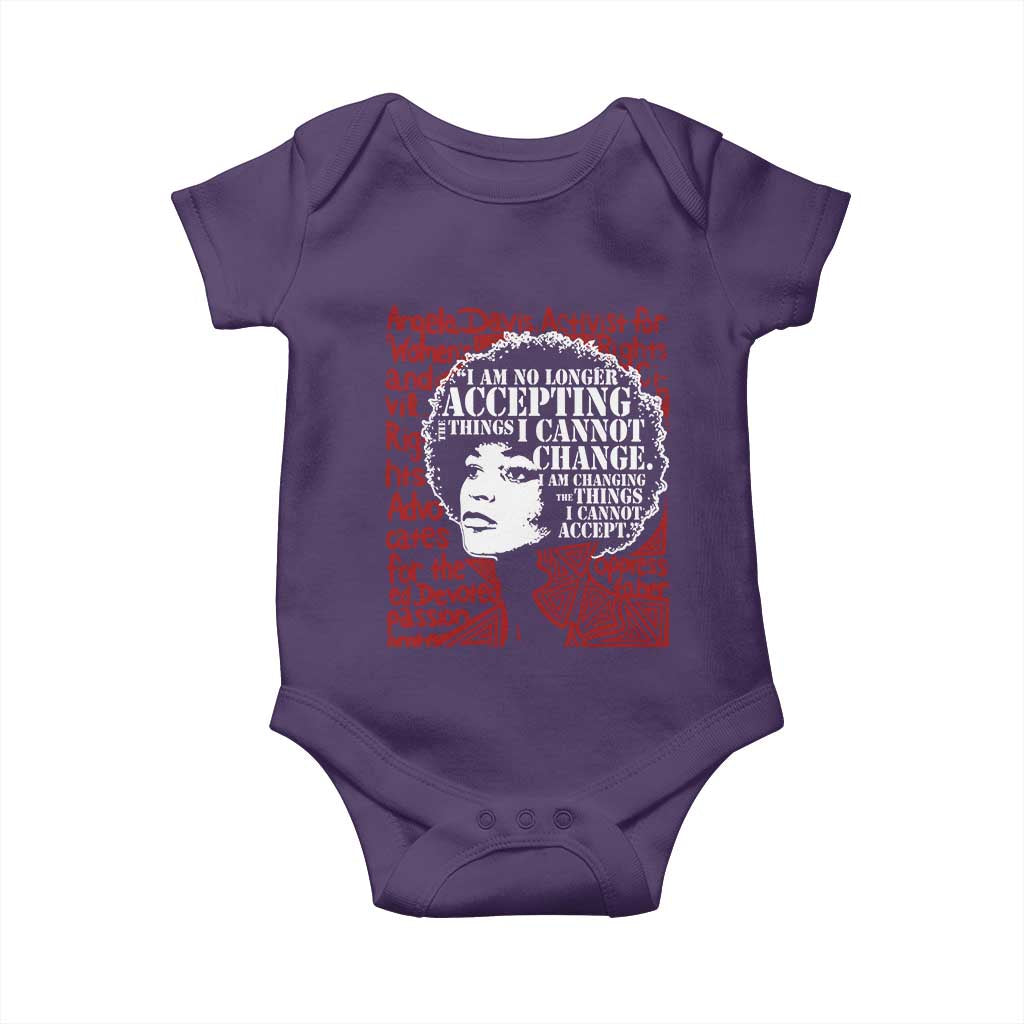 Angela Davis Inspirational Quote Baby Onesie Black History Month - Wonder Print Shop