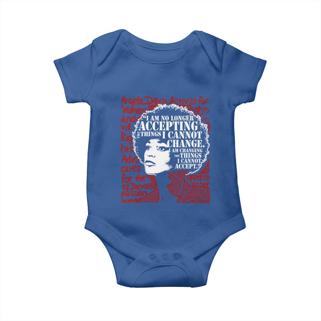 Angela Davis Inspirational Quote Baby Onesie Black History Month - Wonder Print Shop