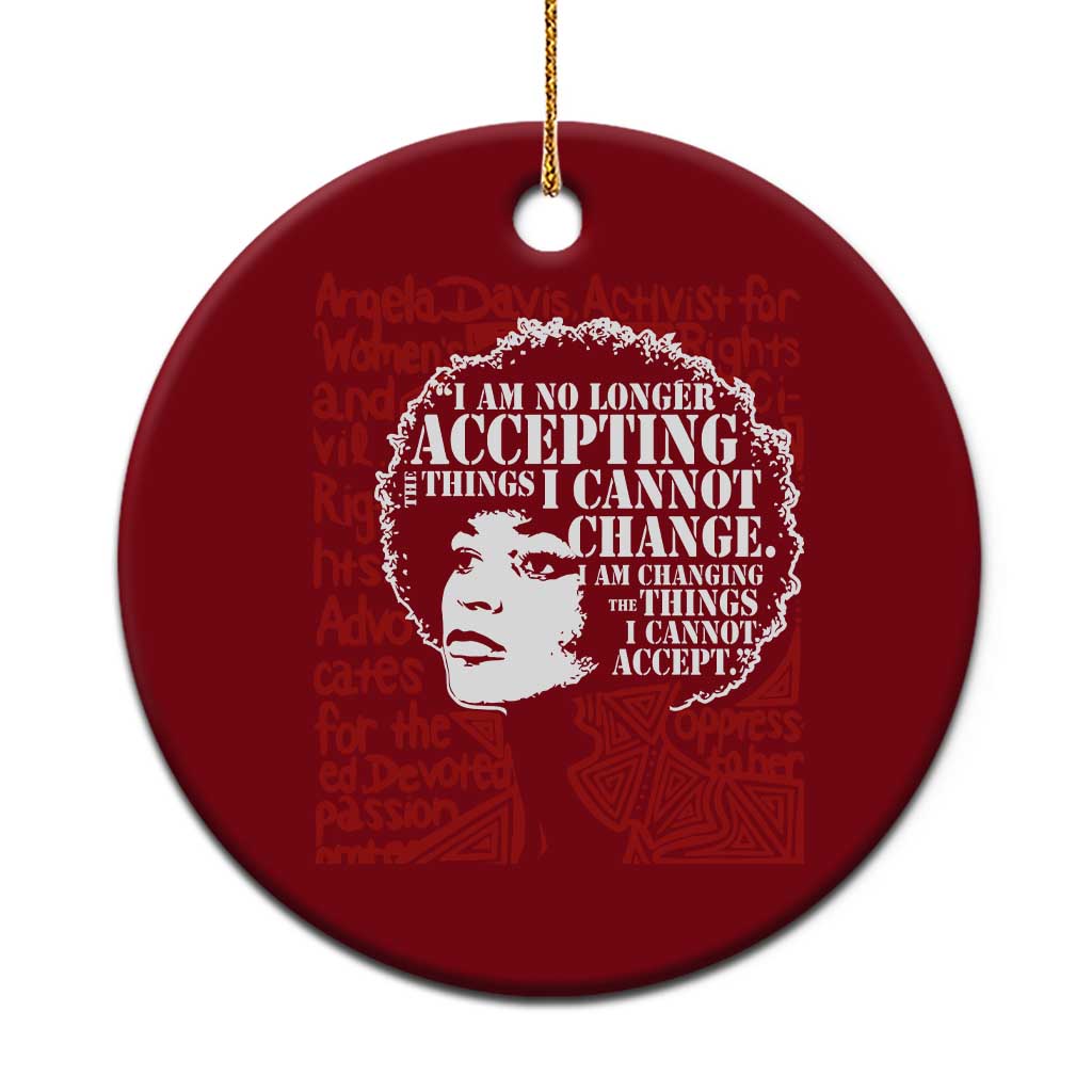 Angela Davis Inspirational Quote Ceramic Ornament Black History Month - Wonder Print Shop
