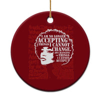 Angela Davis Inspirational Quote Ceramic Ornament Black History Month - Wonder Print Shop