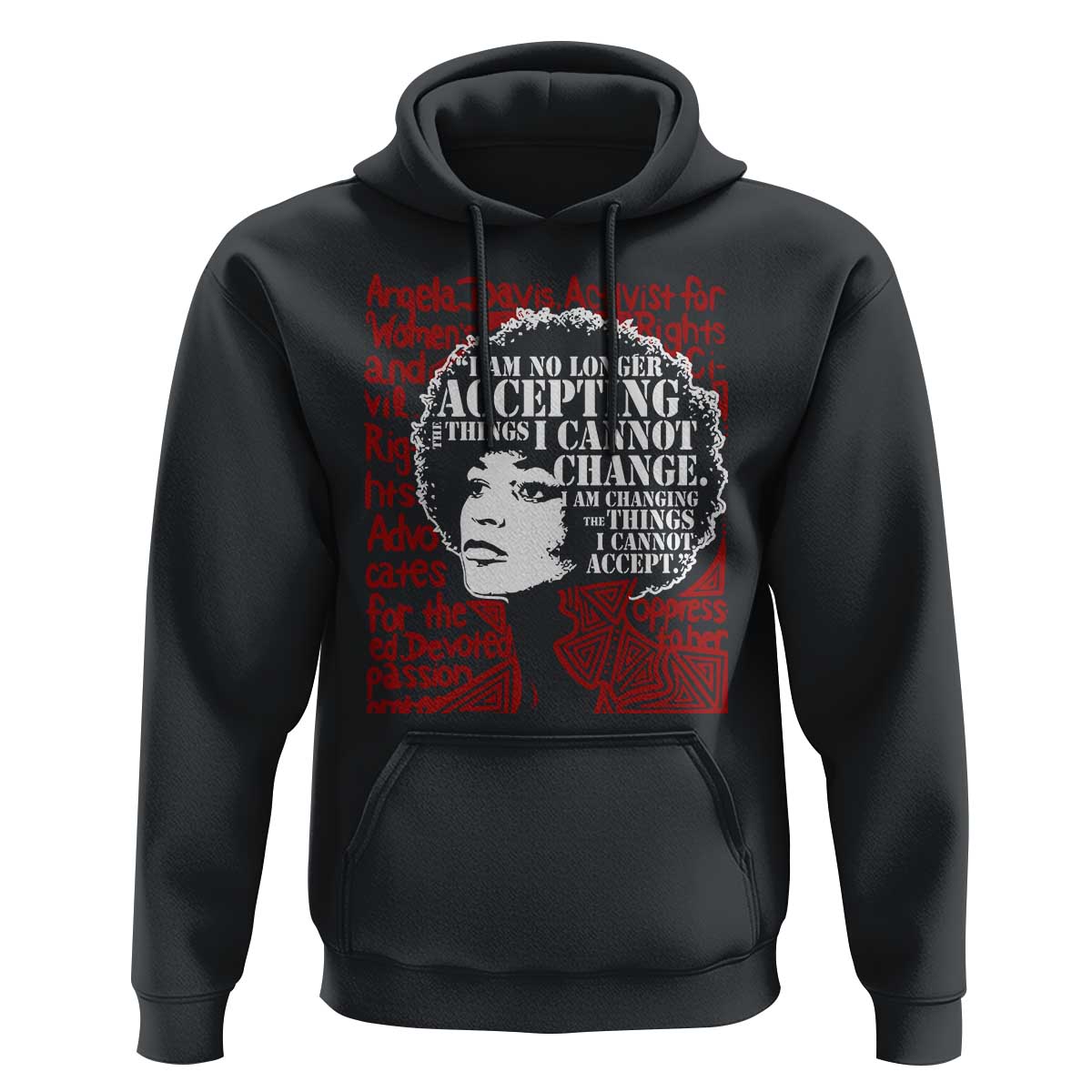 Angela Davis Inspirational Quote Hoodie Black History Month - Wonder Print Shop