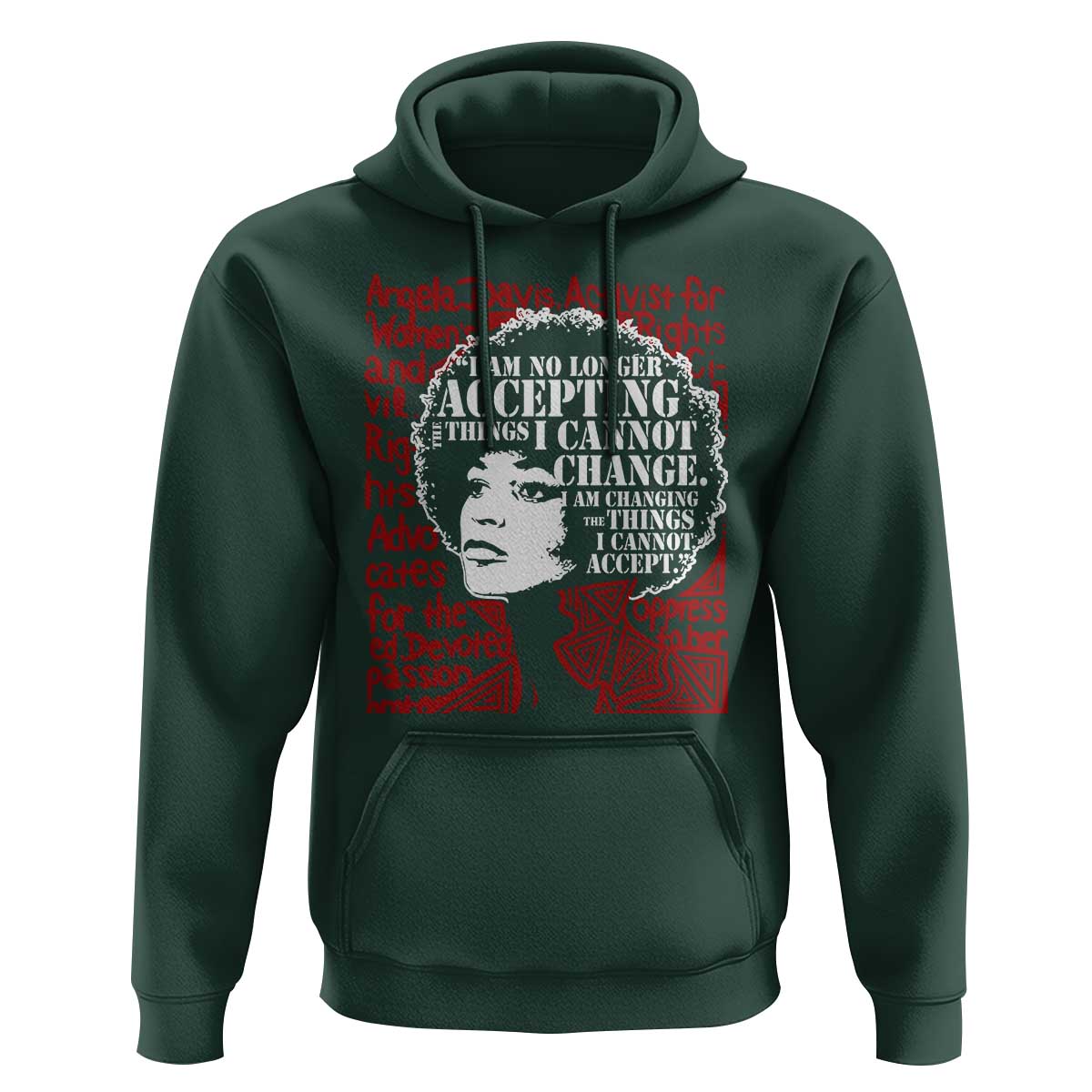 Angela Davis Inspirational Quote Hoodie Black History Month - Wonder Print Shop