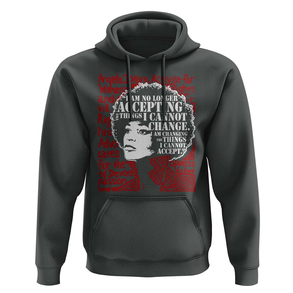 Angela Davis Inspirational Quote Hoodie Black History Month - Wonder Print Shop
