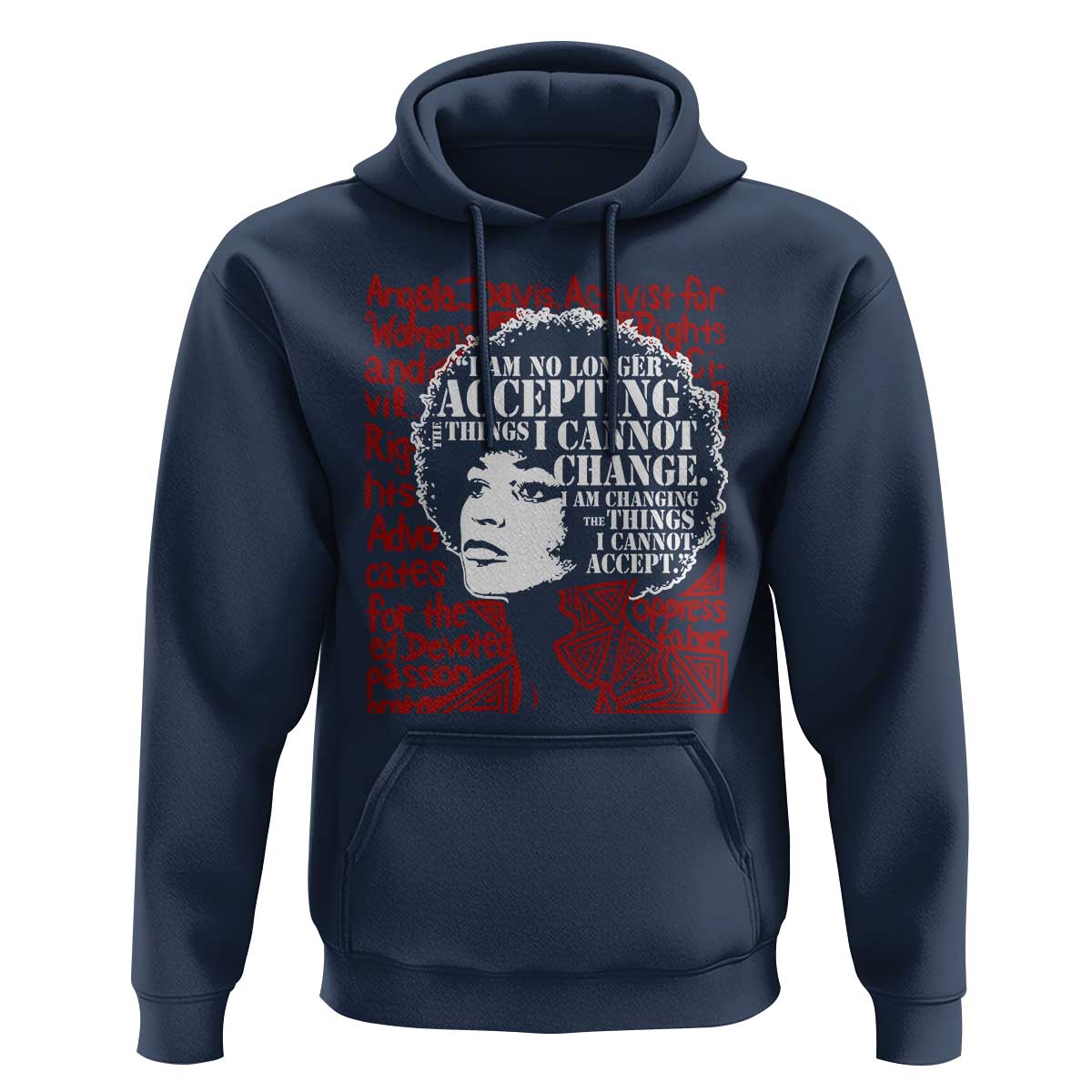 Angela Davis Inspirational Quote Hoodie Black History Month - Wonder Print Shop