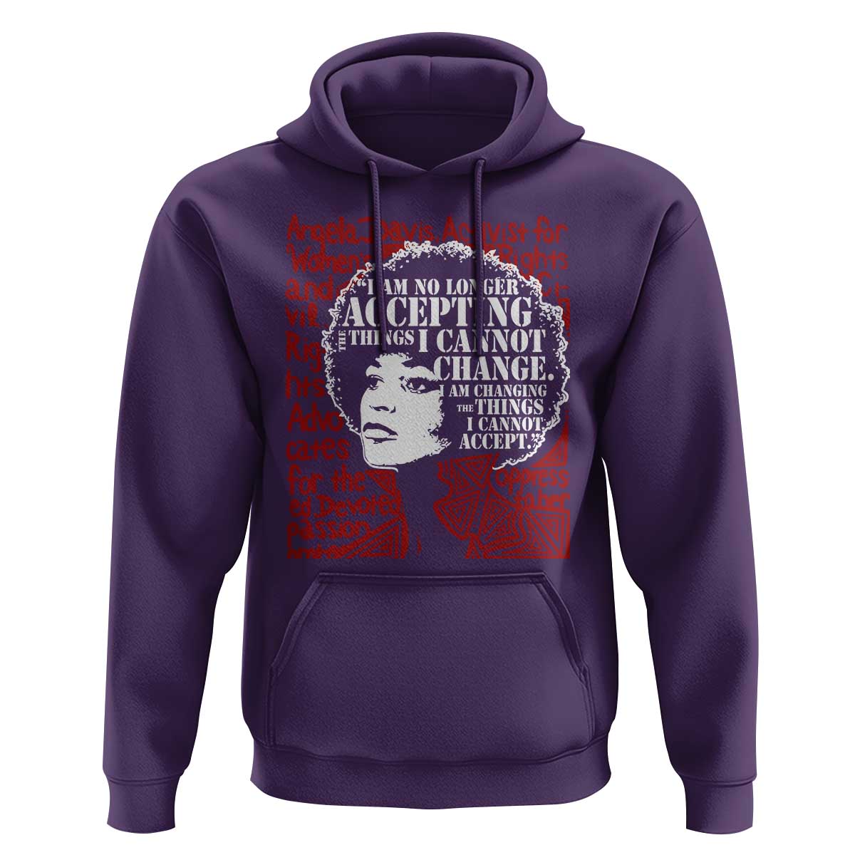 Angela Davis Inspirational Quote Hoodie Black History Month - Wonder Print Shop