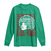 Angela Davis Inspirational Quote Long Sleeve Shirt Black History Month - Wonder Print Shop