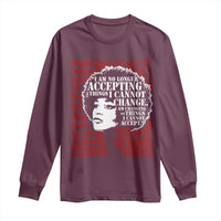 Angela Davis Inspirational Quote Long Sleeve Shirt Black History Month - Wonder Print Shop