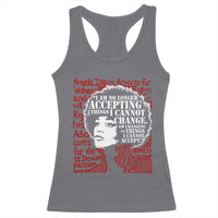 Angela Davis Inspirational Quote Racerback Tank Top Black History Month - Wonder Print Shop