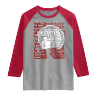 Angela Davis Inspirational Quote Raglan Shirt Black History Month - Wonder Print Shop